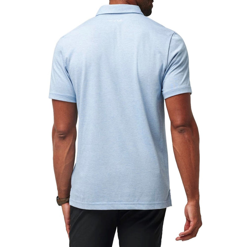 Travis Mathew The Zinna Golf Polo Shirt - Heather Light Blue