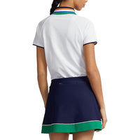 RLX Ralph Lauren Women's Tour Pique 1/4 Zip Golf Shirt - Pure White Multi