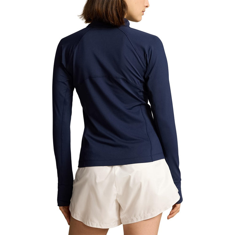 RLX Ralph Lauren Prestasi Wanita Quarter -Zip Golf Pullover - Tentera Laut Perancis