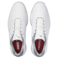 Puma PROADAPT ALPHACAT Leather Golf Shoes - Puma White/Puma Silver