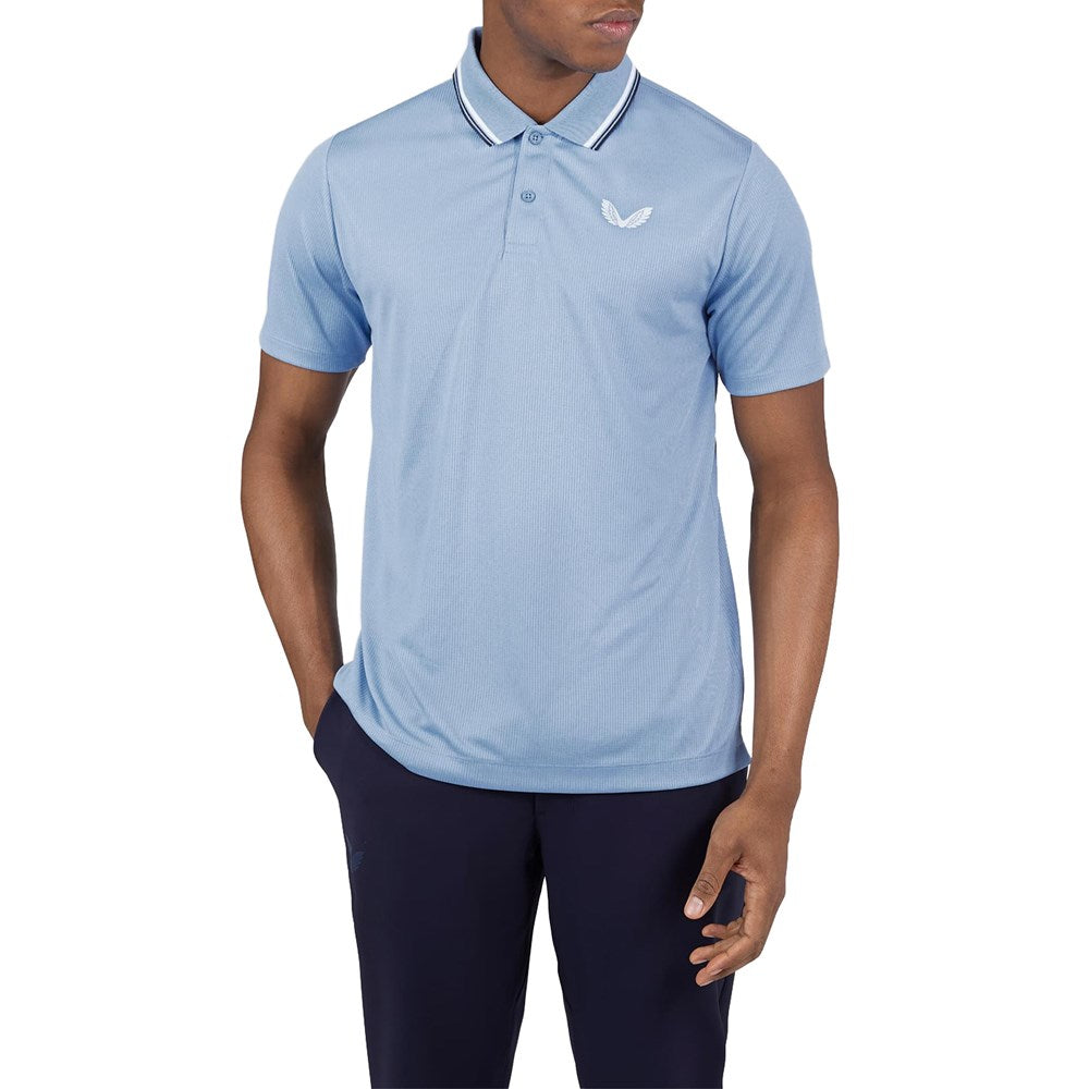 Castore Tipped Golf Polo Shirt - Sky