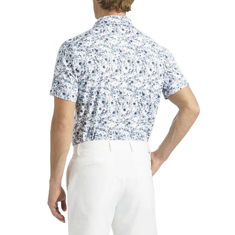 G/Fore Botanic Garden Tech Jersey Modern Spread Collar Golf Polo - Dakwat