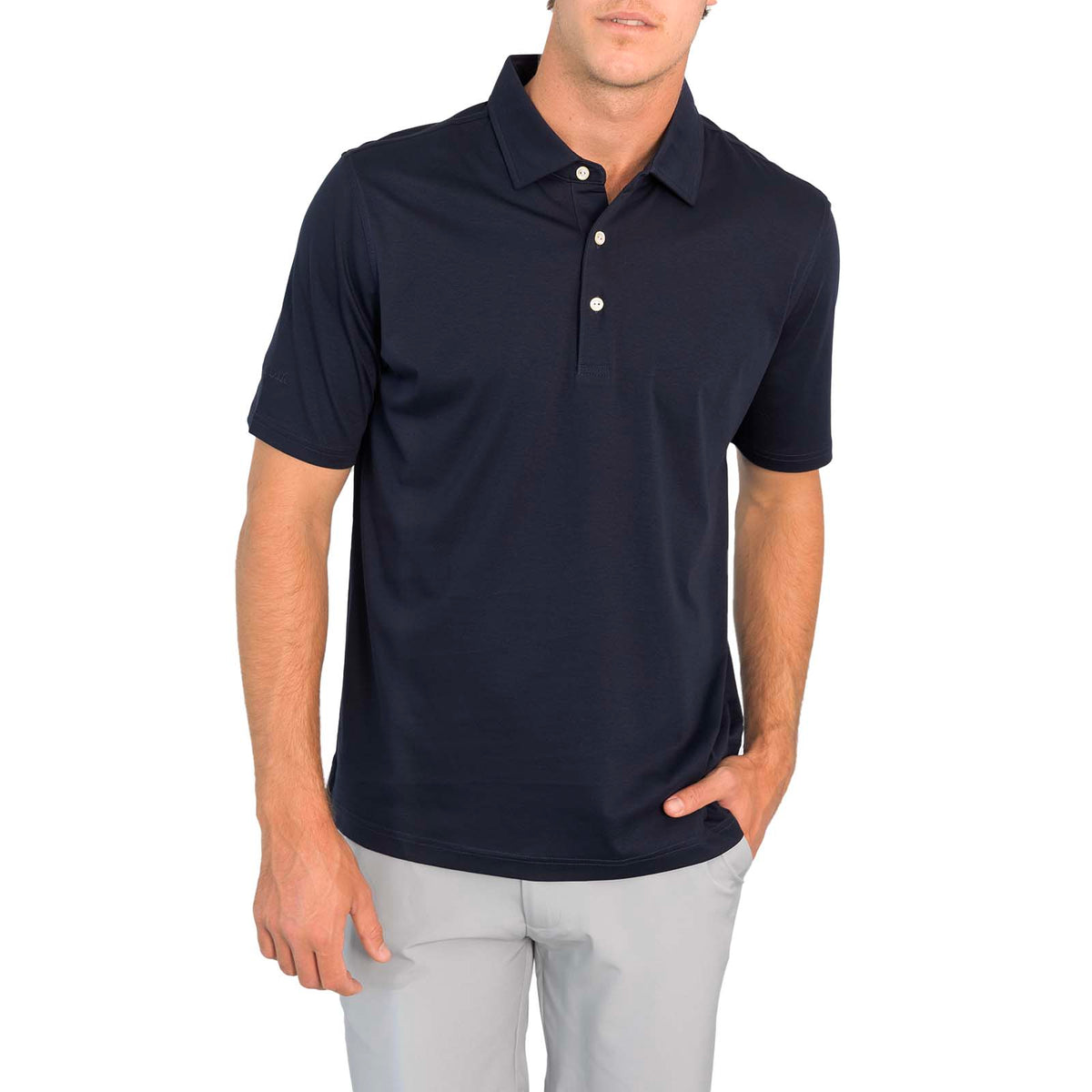 Glenmuir Tain Mercerised Cotton Golf Polo Shirt - Navy