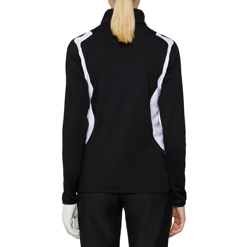 J.Lindeberg Wanita Mae Quarter Zip Golf Mid -Layer - Hitam