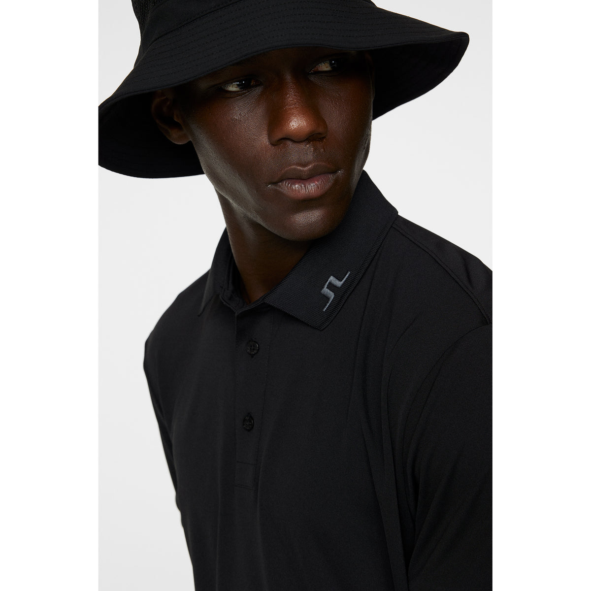 J.Lindeberg KV Regular Fit Golf Polo Shirt - Black