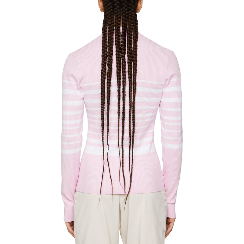 J.Lindeberg Wanita Cheryl Knitted Zip Golf Sweater - Nosegrey