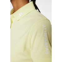 J.Lindeberg Women's Tour Tech Golf Polo Shirt - Pale Lime Yellow