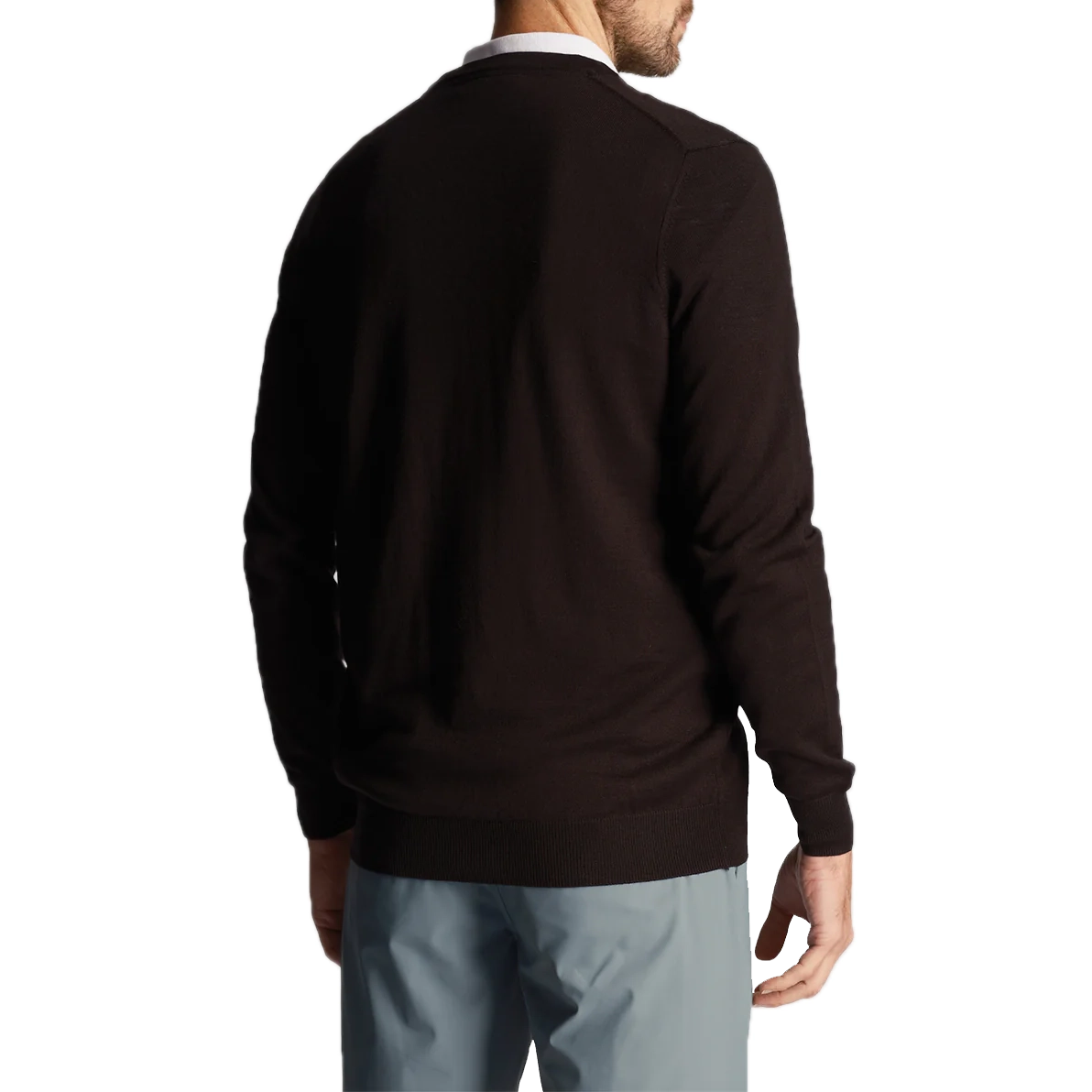 Lyle & Scott Golf Merino Blend V Neck Pullover - True Black