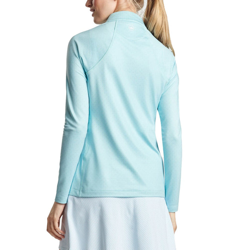 Peter Millar Women's Geo Raglan-Sleeve Perth Golf Mid-Layer - Blue Spruce