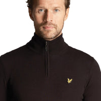 Lyle & Scott Core 1/4 Zip Merino Mix - Jet Black