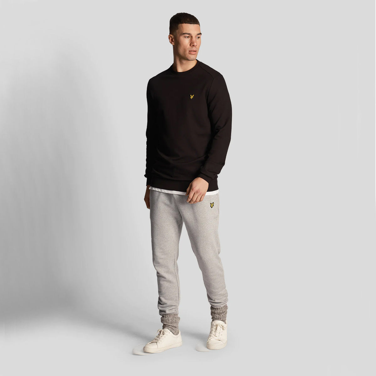 Lyle & Scott Fly Fleece Crew Neck - Jet Back