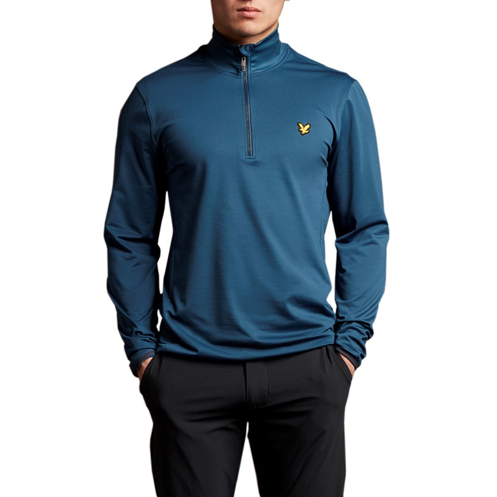 Lyle & Scott Tech 1/4 Zip Midlayer - Aegean Blue