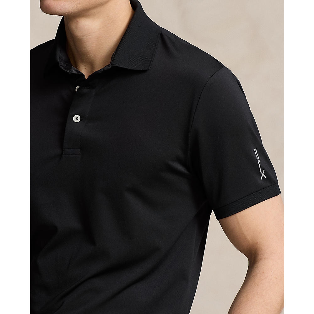 RLX Ralph Lauren Solid Airflow Performance Golf Shirt- Black