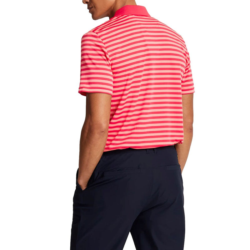 Lyle & Scott Golf Broad Stripe Polo Golf Shirt - Birdie Red