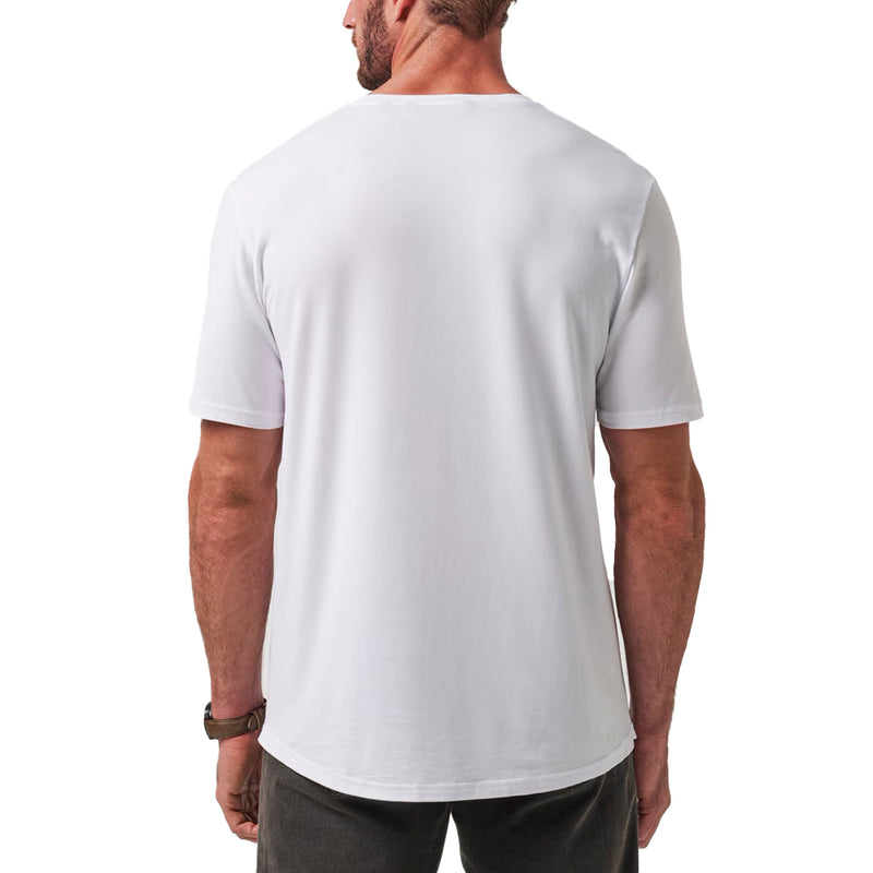 Travis Mathew Cloud Crew Golf Tee - White