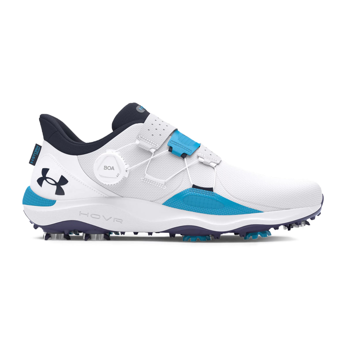 Under Armor Drive Pro Boa Spikeless Golf Shoes - White / Capri