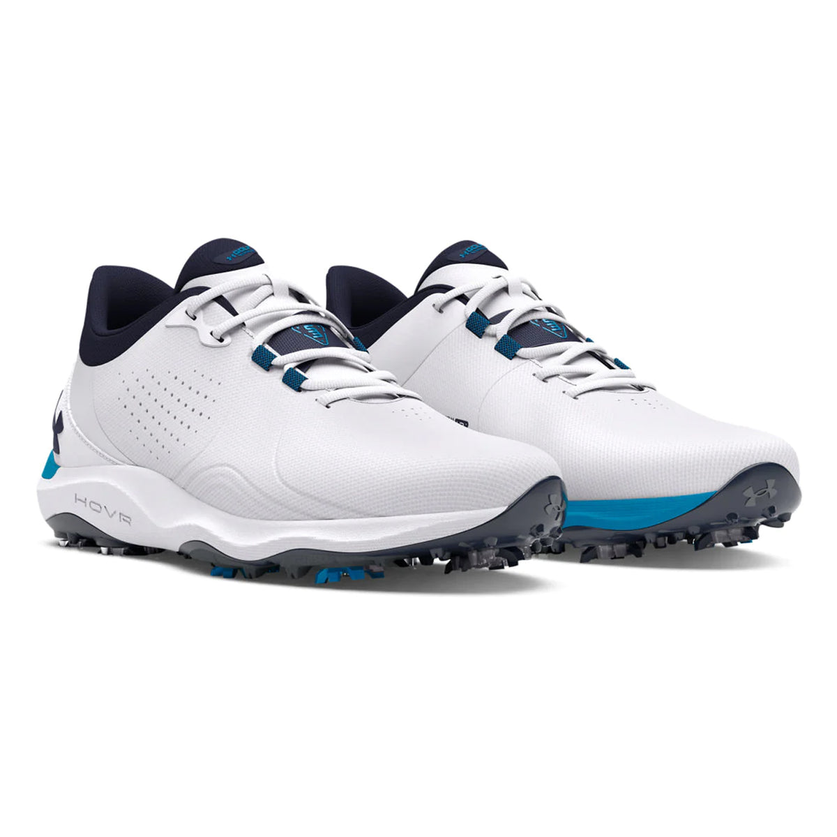 Under Armour Drive Pro Wide Golf Shoes - White / Capri