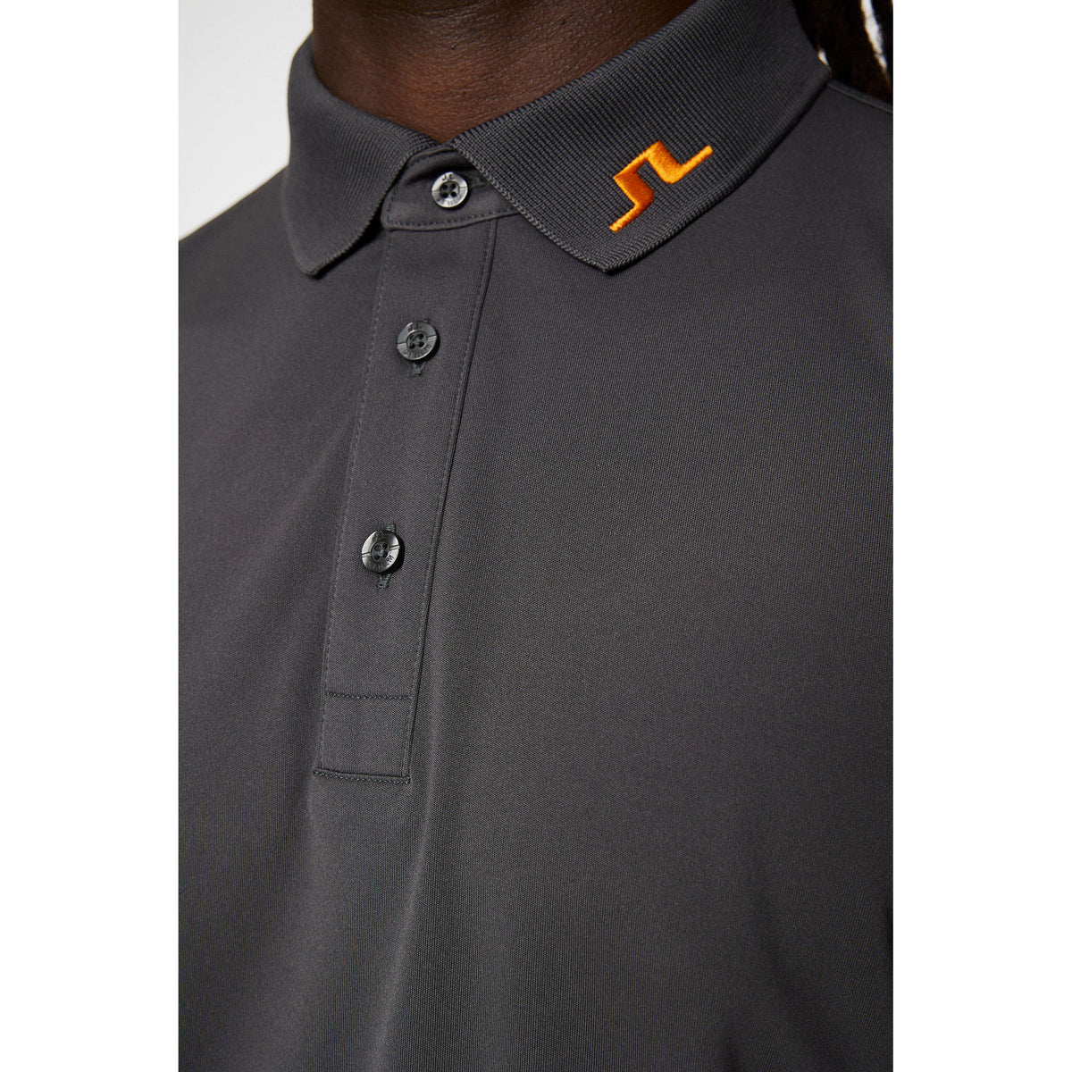 J.Lindeberg KV Regular Fit Golf Polo Shirt - Asphalt