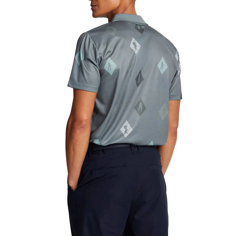 Lyle And Scott Polka Diamond Polo Golf Shirt - Cactus Green