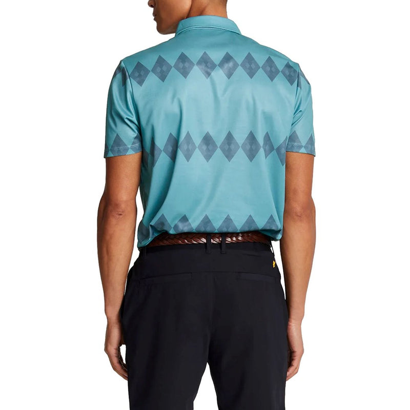 Lyle & Scott Argyle Polo Golf Shirt - Tee Teal