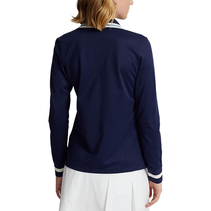 RLX Ralph Lauren Women’s Tour Pique Long Sleeve Golf Polo Shirt - French Navy