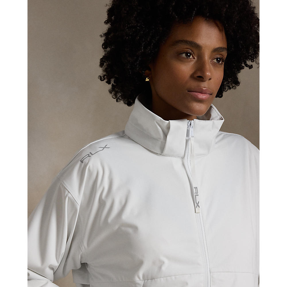 RLX Ralph Lauren Women's Water-Proof Hooded Golf Jacket - Pure White