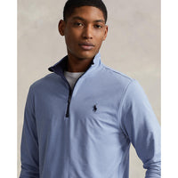 Polo Performance Ralph Lauren Half Zip Peached Jersey - Powder Blue Heather