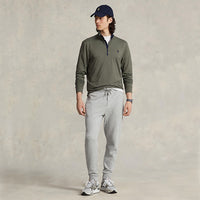 Polo Performance Ralph Lauren 1/4 Zip Peached Jersey - Fossil Green