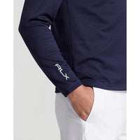 RLX Ralph Lauren Driver Luxury Jersey Pullover - French Navy Houndstooth