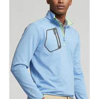 RLX Ralph Lauren Driver Luxury Jersey Pullover - Blue Lagoon