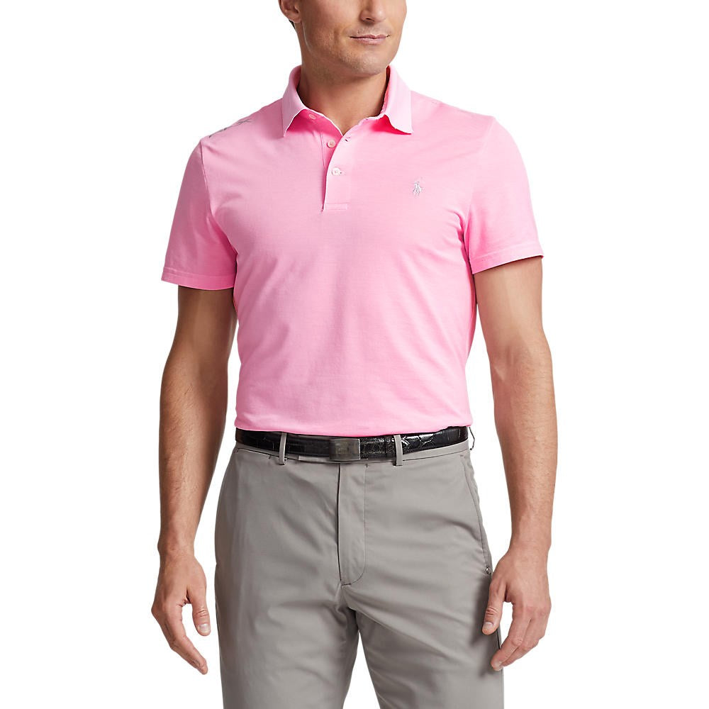 RLX Polo Performance Ralph Lauren Tour Pique Golf Polo Shirt - Pink Flamingo