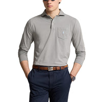 RLX Ralph Lauren Stretch Lisle Golf Polo Shirt - Peak Grey