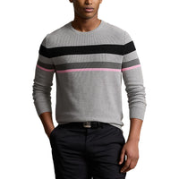 RLX Ralph Lauren Performance Striped Cotton-Blend Sweater - Andover Heather Multi