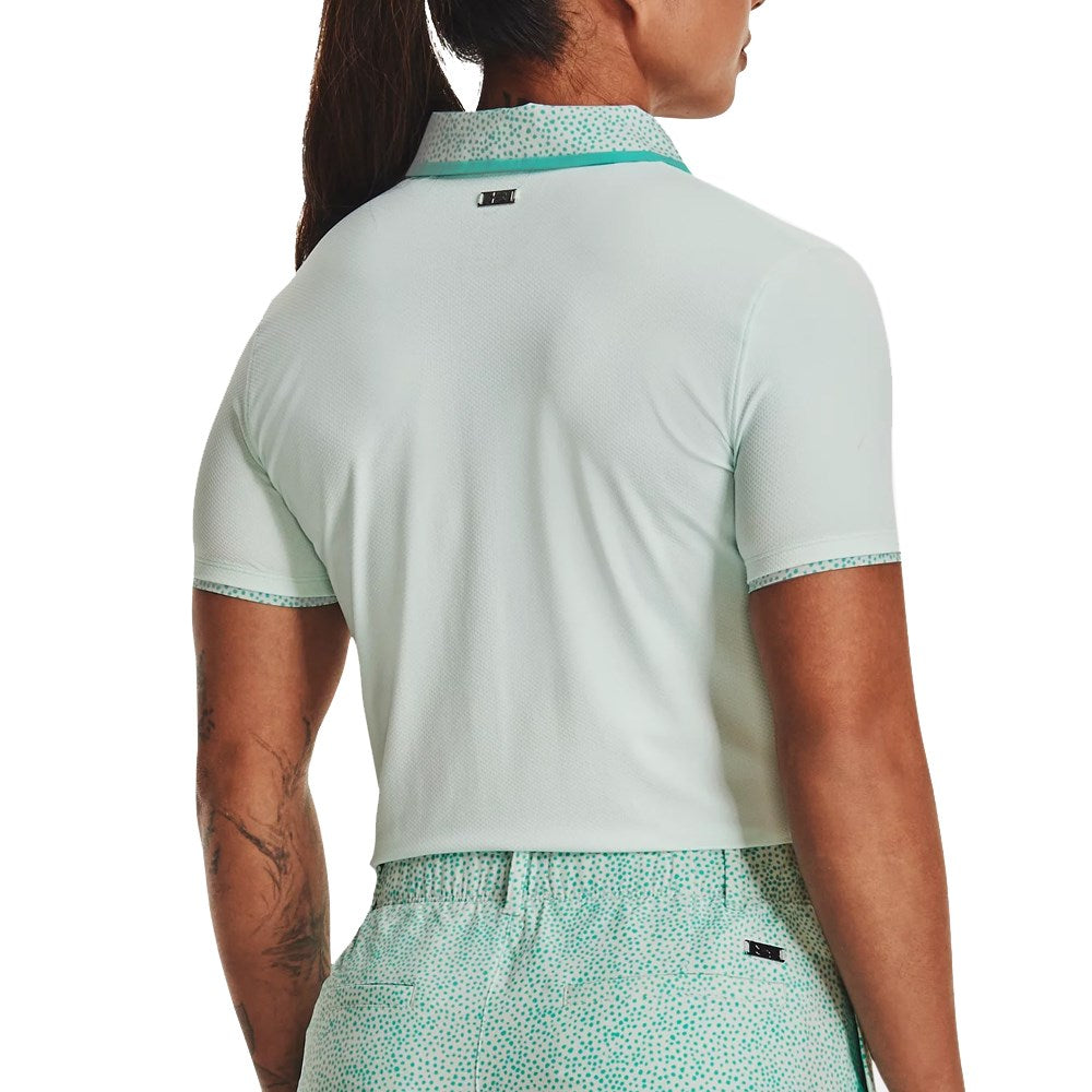 Under Armour Women's Iso-Chill Golf Polo Shirt - Sea Mist/Neptune