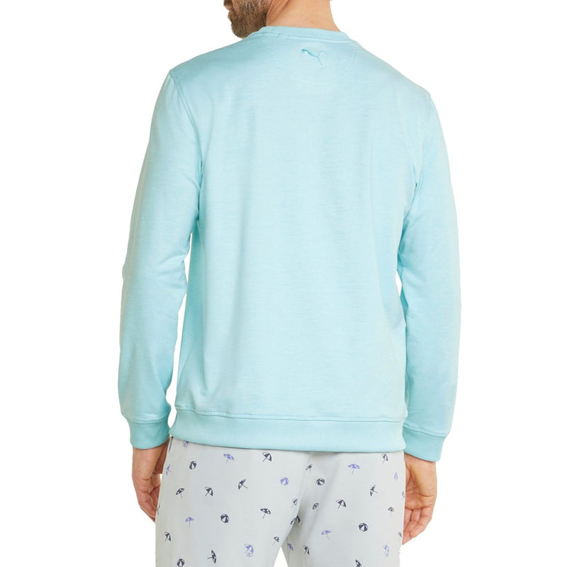 Puma AP CLOUDSPUN Golf Crewneck Sweater - Light Aqua