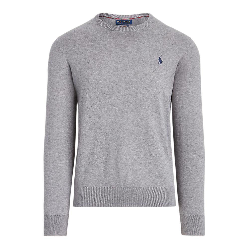 Polo Golf Ralph Lauren Cotton Crew Neck Sweater - Boulder Grey Heather