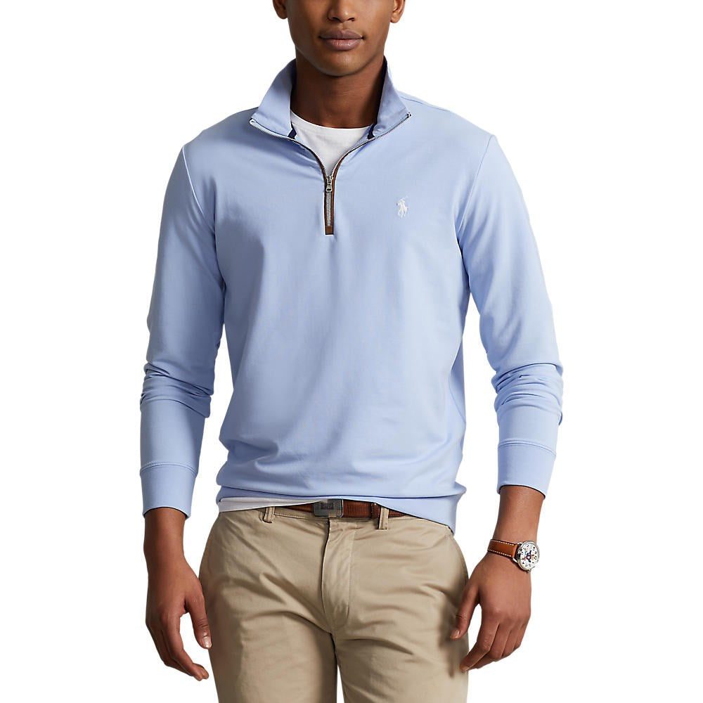 Polo Performance Ralph Lauren Fine Gauge Terry Half Zip - Elite Blue