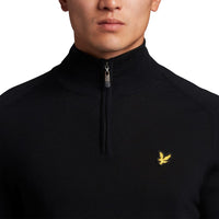 Lyle & Scott Merino 1/4 Zip Pullover - Jet Black