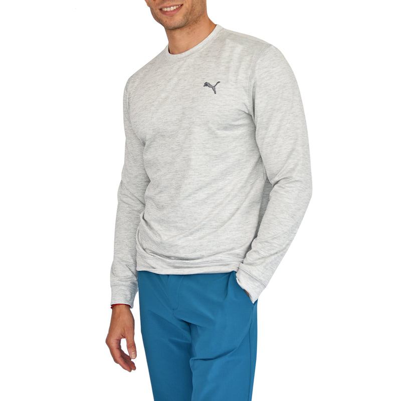 Puma Cloudspun Golf Crewneck - High Rise Heather