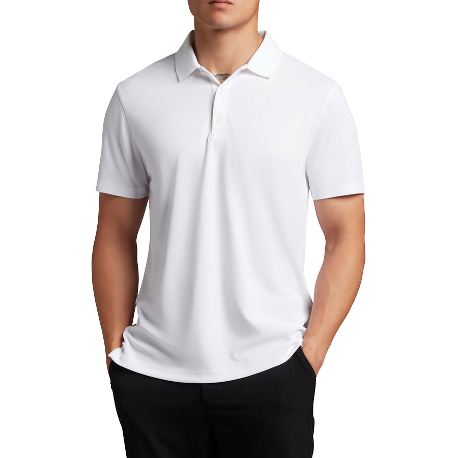 Lyle & Scott Tonal Eagle Golf Tech Polo Shirt - Putih