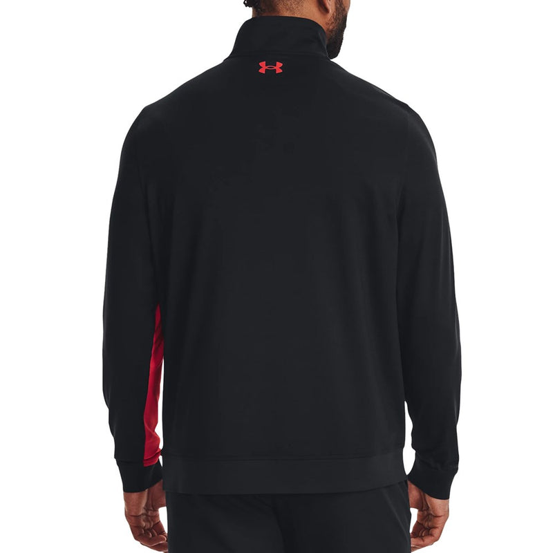 Under Armour Storm Half Zip Golf Mid-Layer - Black/Radio Red