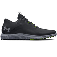 Sa ilalim ng Armor Charged Draw 2 Spikeless Golf Shoes - Black/Steel/Green