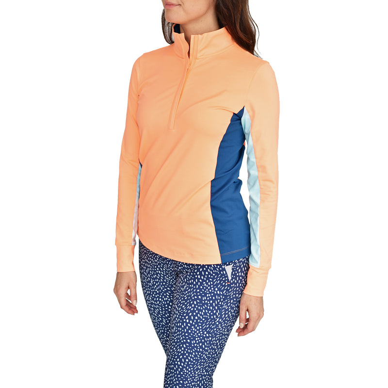 Under Armour Women's Storm Mid-Layer Golf 1/2 Zip - Afterglow/Versa Blue