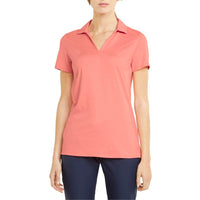 PUMA Women's Cloudspun Coast Golf Polo - Carnation Pink Heather