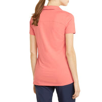 PUMA Women's Cloudspun Coast Golf Polo - Carnation Pink Heather