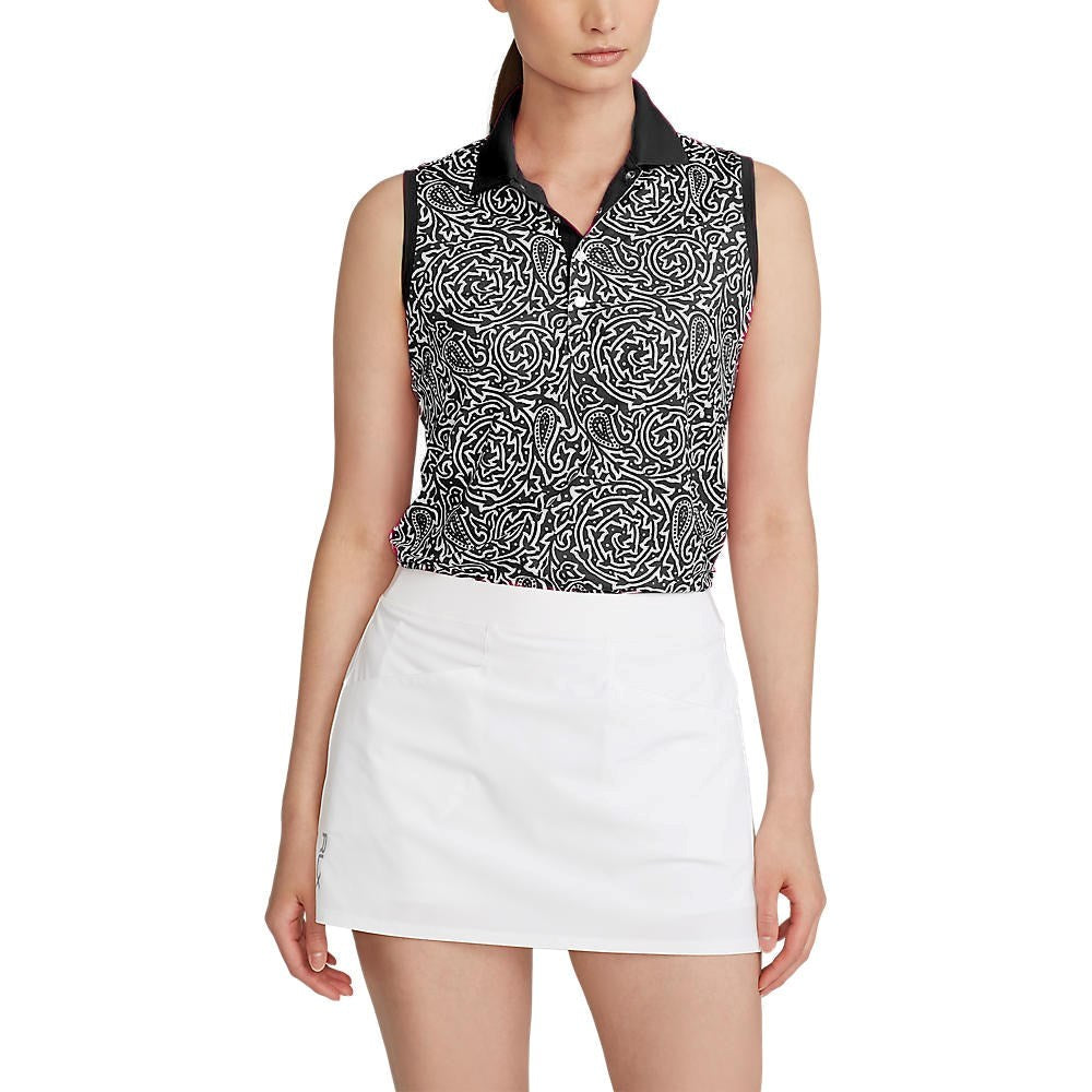 RLX RALPH LAUREN Lauren Wanita bercetak Airflow Sarung Golf - Polo Black Block Print Vines