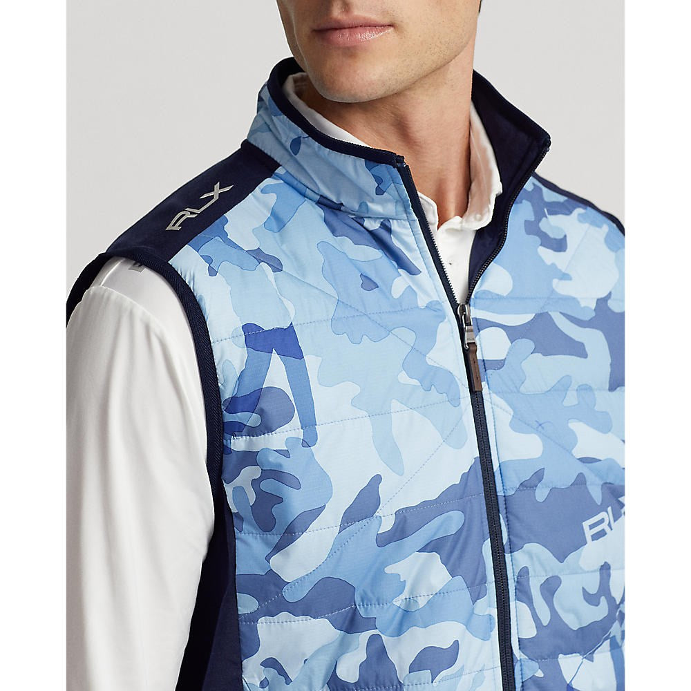 RLX Ralph Lauren Full Zip Hybrid Golf Vest - Tentera Laut Perancis/Mid Blue Camo