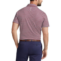 Rlx ralph lauren naka -print lightweight airflow pagganap polo - red geo sail boat